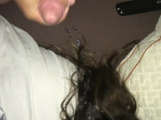 Nutting in her hair