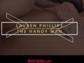 "Karups - buxomy ginger-haired Lauren Phillips pokes Repair Man"