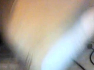 Ebony female playing with slit on cam