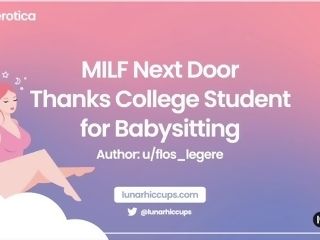 'ASMR cougar Next Door Thanks school schoolgirl for Babysitting by u/flos_legere [Audio Roleplay]'
