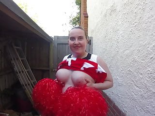 Super-bitch mother Cheerleader in the yard