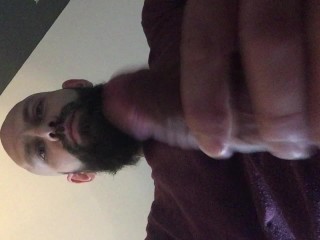 Squirting gigantic jizz flow facial cumshot for you from lady pov