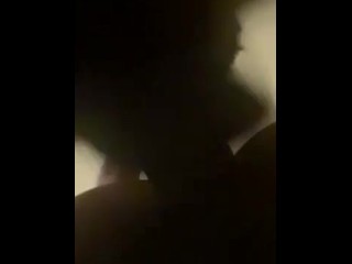 Big black cock bashes latina cootchie up while spouse is in the other bedroom (close up)