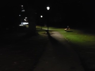 Dame caught mastrubating on park bench at night